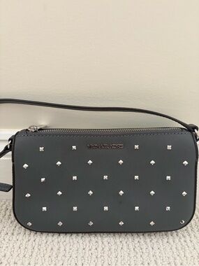 MICHAEL KORS Charcoal Gray Studded Mini